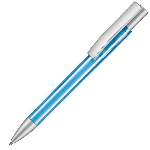 Kugelschreiber STRATOS TRANSPARENT SI , Ritter-Pen, caribic-blau, ABS-Kunststoff, 1,70cm (Länge), Bild 2