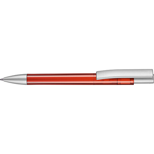 Kugelschreiber STRATOS TRANSPARENT SI , Ritter-Pen, kirsch-rot, ABS-Kunststoff, 1,70cm (Länge), Bild 3