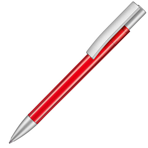 Kugelschreiber STRATOS TRANSPARENT SI , Ritter-Pen, feuer-rot, ABS-Kunststoff, 1,70cm (Länge), Bild 2