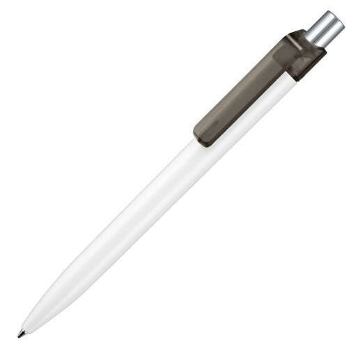 Kugelschreiber INSIDER STM , Ritter-Pen, smoke grey/weiß, ABS-Kunststoff, 0,90cm (Länge), Bild 2