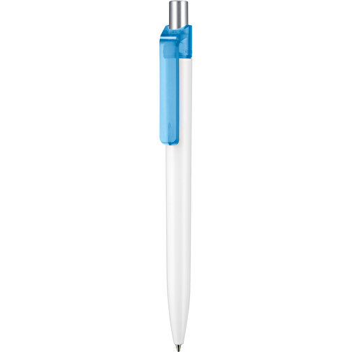 Kugelschreiber INSIDER STM , Ritter-Pen, caribic-blau /weiß, ABS-Kunststoff, 0,90cm (Länge), Bild 1