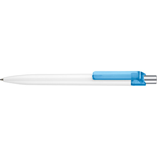 Kugelschreiber INSIDER STM , Ritter-Pen, caribic-blau /weiß, ABS-Kunststoff, 0,90cm (Länge), Bild 3