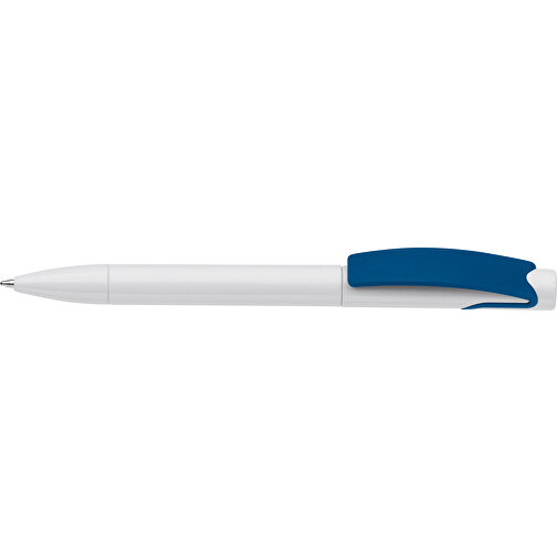 Kugelschreiber Punto , weiß / blau, ABS, 14,70cm (Länge), Bild 3