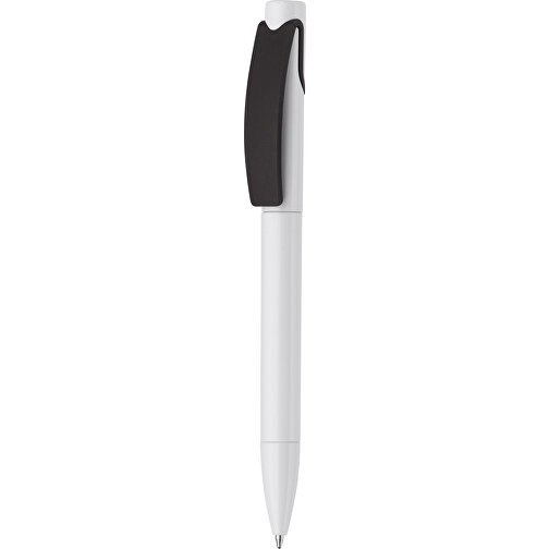Kugelschreiber Punto , weiß / schwarz, ABS, 14,70cm (Länge), Bild 1