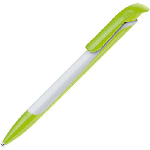 Kugelschreiber Long Shadow , grün / weiss, ABS, 14,80cm (Länge), Bild 2