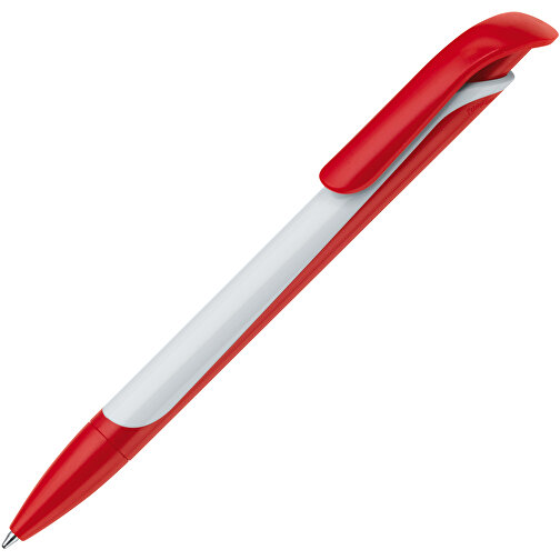 Kugelschreiber Long Shadow , rot / weiss, ABS, 14,80cm (Länge), Bild 2