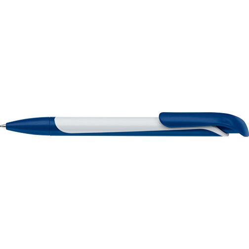 Kugelschreiber Long Shadow , dunkelblau / weiss, ABS, 14,80cm (Länge), Bild 3