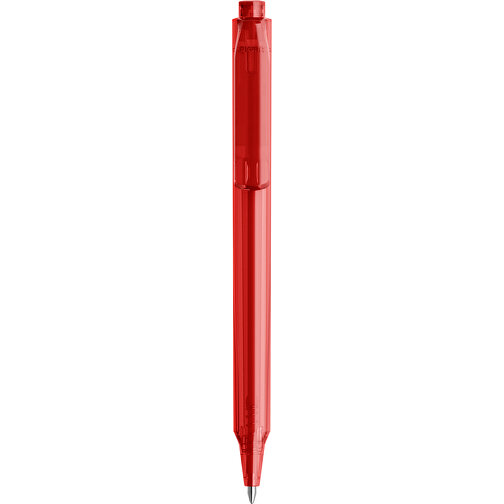 Pigra P04 Push Kugelschreiber , rot, ABS-Kunststoff, 14,10cm x 1,40cm (Länge x Breite), Bild 3