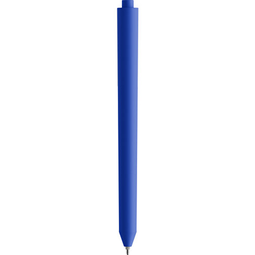 Pigra P03 Push Kugelschreiber , dunkelblau / weiß, ABS-Kunststoff, 14,00cm x 1,30cm (Länge x Breite), Bild 2