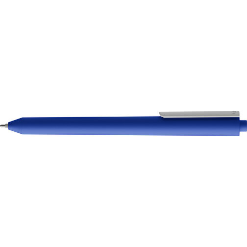 Pigra P03 Push Kugelschreiber , dunkelblau / weiss, ABS-Kunststoff, 14,00cm x 1,30cm (Länge x Breite), Bild 5