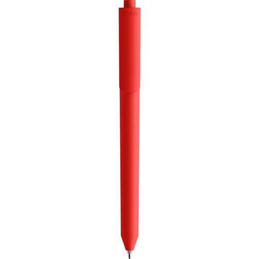 Pigra P03 Push Kugelschreiber , rot, ABS-Kunststoff, 14,00cm x 1,30cm (Länge x Breite), Bild 3