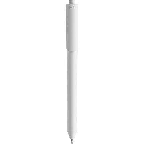 Pigra P03 Push Kugelschreiber , weiß, ABS-Kunststoff, 14,00cm x 1,30cm (Länge x Breite), Bild 3