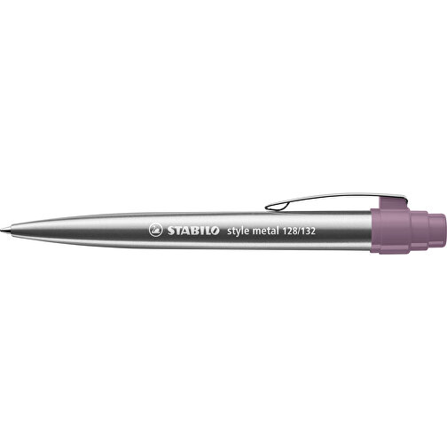 STABILO Style Metal Kugelschreiber , Stabilo, silber/mauve, Metall, 14,00cm x 1,90cm x 1,50cm (Länge x Höhe x Breite), Bild 3