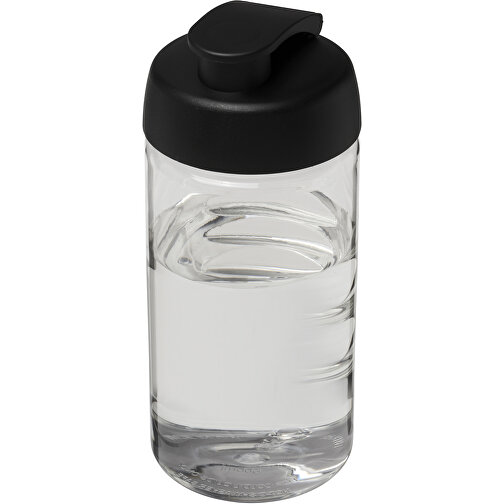 H2O Active® Bop 500 Ml Sportflasche Mit Klappdeckel , transparent / schwarz, PET Kunststoff, PP Kunststoff, 17,40cm (Höhe), Bild 1