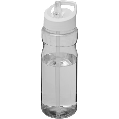 H2O Active® Base 650 Ml Sportflasche Mit Ausgussdeckel , transparent / weiss, PET Kunststoff, 72% PP Kunststoff, 17% SAN Kunststoff, 11% PE Kunststoff, 21,80cm (Höhe), Bild 1