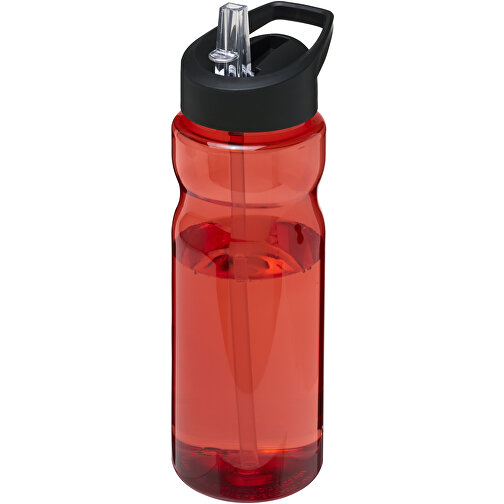 H2O Active® Base 650 Ml Sportflasche Mit Ausgussdeckel , rot / schwarz, PET Kunststoff, 72% PP Kunststoff, 17% SAN Kunststoff, 11% PE Kunststoff, 21,80cm (Höhe), Bild 1