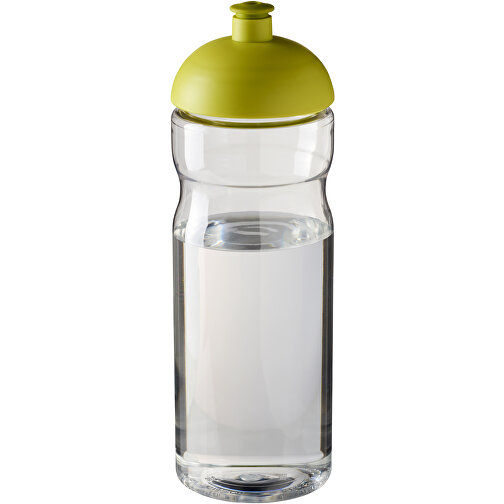 H2O Active® Base 650 Ml Sportflasche Mit Stülpdeckel , transparent / limone, PET Kunststoff, 90% PP Kunststoff, 10% TPE Kunststoff, 22,30cm (Höhe), Bild 1