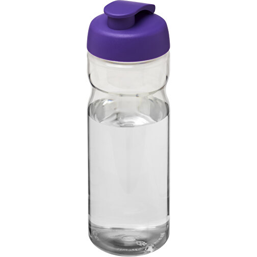 H2O Active® Base 650 Ml Sportflasche Mit Klappdeckel , transparent / lila, PET Kunststoff, PP Kunststoff, 22,10cm (Höhe), Bild 1