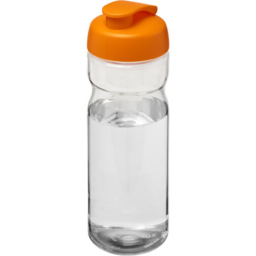 H2O Active® Base 650 Ml Sportflasche Mit Klappdeckel , transparent / orange, PET Kunststoff, PP Kunststoff, 22,10cm (Höhe), Bild 1