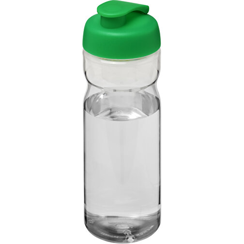 H2O Active® Base 650 Ml Sportflasche Mit Klappdeckel , transparent / grün, PET Kunststoff, PP Kunststoff, 22,10cm (Höhe), Bild 1