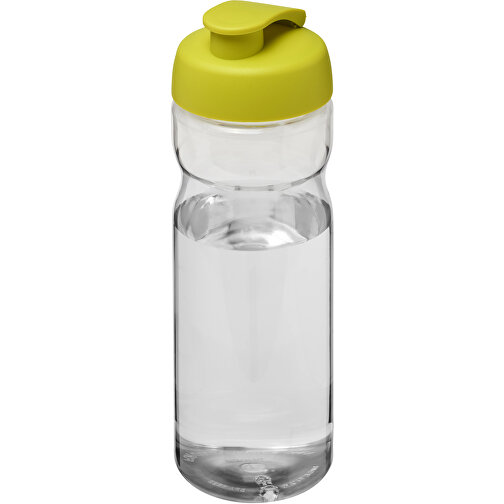 H2O Active® Base 650 Ml Sportflasche Mit Klappdeckel , transparent / limone, PET Kunststoff, PP Kunststoff, 22,10cm (Höhe), Bild 1