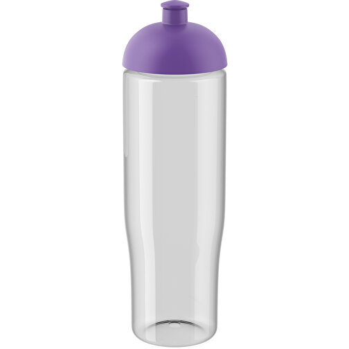 H2O Active® Tempo 700 Ml Sportflasche Mit Stülpdeckel , transparent / lila, PET Kunststoff, 90% PP Kunststoff, 10% TPE Kunststoff, 23,90cm (Höhe), Bild 1