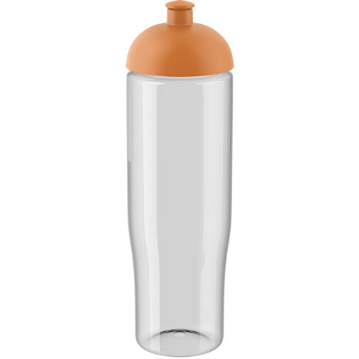 H2O Active® Tempo 700 Ml Sportflasche Mit Stülpdeckel , transparent / orange, PET Kunststoff, 90% PP Kunststoff, 10% TPE Kunststoff, 23,90cm (Höhe), Bild 1