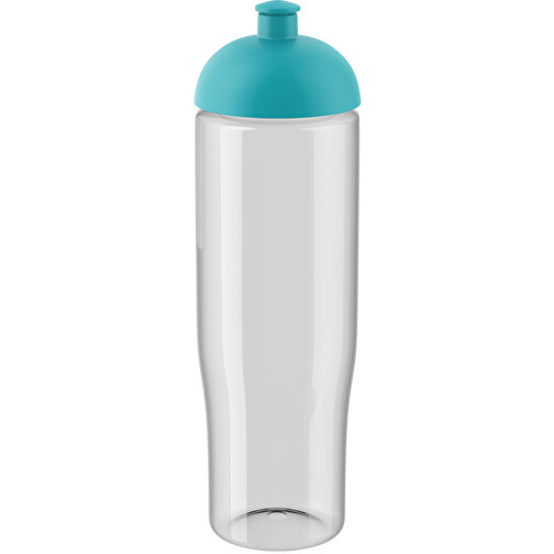 H2O Active® Tempo 700 Ml Sportflasche Mit Stülpdeckel , transparent / türkisblau, PET Kunststoff, 90% PP Kunststoff, 10% TPE Kunststoff, 23,90cm (Höhe), Bild 1