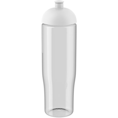 H2O Active® Tempo 700 Ml Sportflasche Mit Stülpdeckel , transparent / weiss, PET Kunststoff, 90% PP Kunststoff, 10% TPE Kunststoff, 23,90cm (Höhe), Bild 1