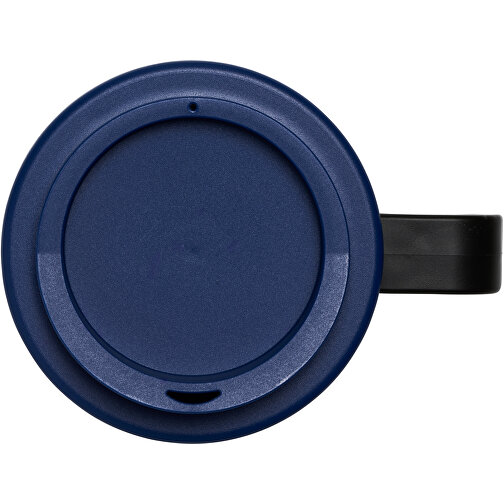 Americano® Grande 350 Ml Isolierbecher , schwarz / blau, PP Kunststoff, 13,50cm x 16,40cm x 12,80cm (Länge x Höhe x Breite), Bild 4