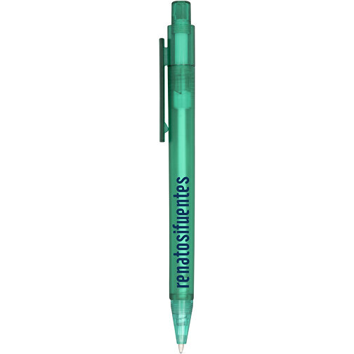 Calypso Kugelschreiber Transparent Matt , grün mattiert, ABS Kunststoff, 13,00cm (Höhe), Bild 5
