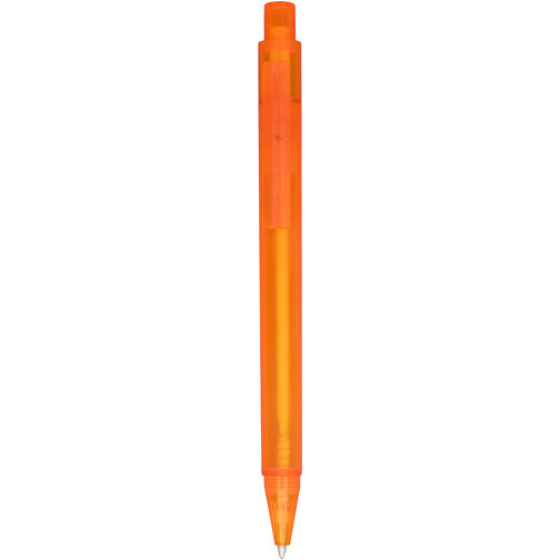 Calypso Kugelschreiber Transparent Matt , orange gefrostet, ABS Kunststoff, 13,00cm (Höhe), Bild 1