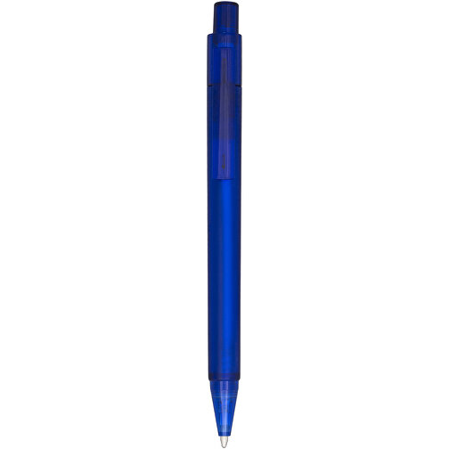 Calypso Kugelschreiber Transparent Matt , blau mattiert, ABS Kunststoff, 13,00cm (Höhe), Bild 1