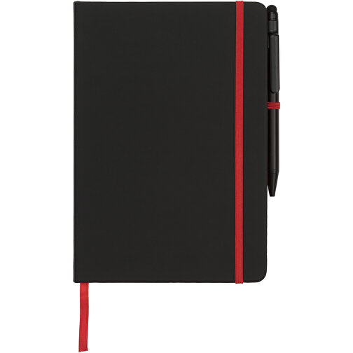 Middelstor svart notisbok med fargede arkkanter, Bilde 4