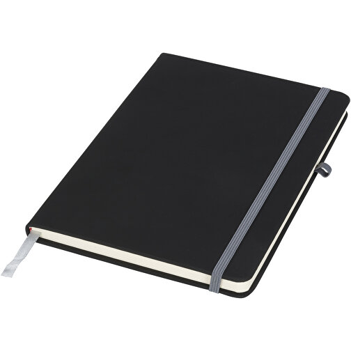 Noir A5 Notizbuch , schwarz / grau, PU Kunststoff, 21,00cm x 1,70cm x 14,30cm (Länge x Höhe x Breite), Bild 1