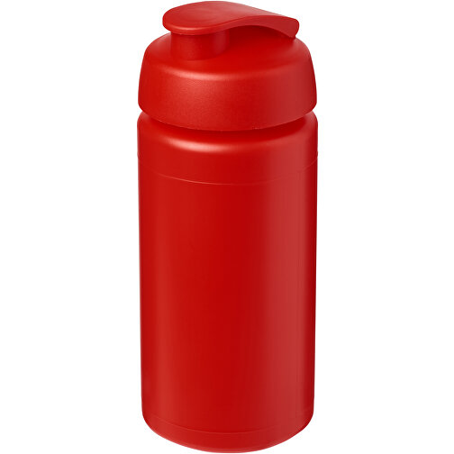 Baseline® Plus Grip 500 Ml Sportflasche Mit Klappdeckel , rot, HDPE Kunststoff, PP Kunststoff, 18,50cm (Höhe), Bild 1