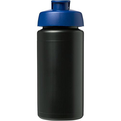 Baseline® Plus Grip 500 Ml Sportflasche Mit Klappdeckel , schwarz / blau, HDPE Kunststoff, PP Kunststoff, 18,50cm (Höhe), Bild 3