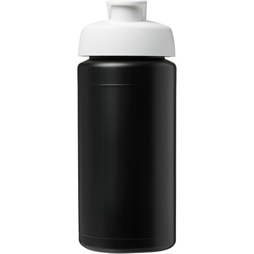 Baseline® Plus Grip 500 Ml Sportflasche Mit Klappdeckel , schwarz / weiss, HDPE Kunststoff, PP Kunststoff, 18,50cm (Höhe), Bild 3