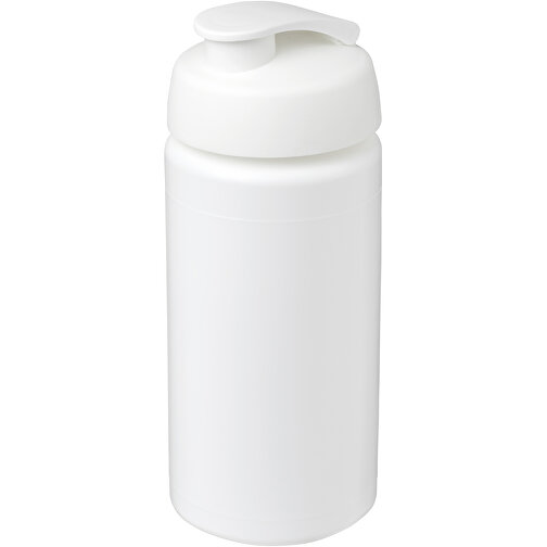 Baseline® Plus Grip 500 Ml Sportflasche Mit Klappdeckel , weiss, HDPE Kunststoff, PP Kunststoff, 18,50cm (Höhe), Bild 1