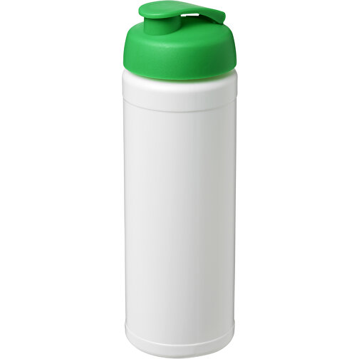 Baseline® Plus 750 Ml Flasche Mit Klappdeckel , weiß / grün, HDPE Kunststoff, PP Kunststoff, 23,60cm (Höhe), Bild 1