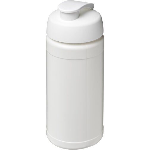 Baseline® Plus 500 Ml Sportflasche Mit Klappdeckel , weiss, HDPE Kunststoff, PP Kunststoff, 18,50cm (Höhe), Bild 1