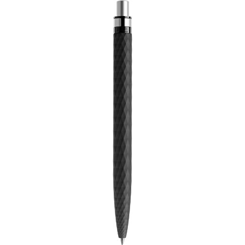 Prodir QS01 Soft Touch PRS Push Kugelschreiber , Prodir, schwarz/silber satiniert, Kunststoff/Metall, 14,10cm x 1,60cm (Länge x Breite), Bild 3