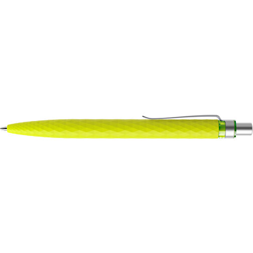 Prodir QS01 Soft Touch PRS Push Kugelschreiber , Prodir, gelbgrün/silber satiniert, Kunststoff/Metall, 14,10cm x 1,60cm (Länge x Breite), Bild 5