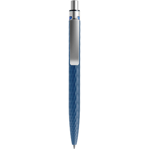 Prodir QS01 Soft Touch PRS Push Kugelschreiber , Prodir, sodalithblau/silber satiniert, Kunststoff/Metall, 14,10cm x 1,60cm (Länge x Breite), Bild 1