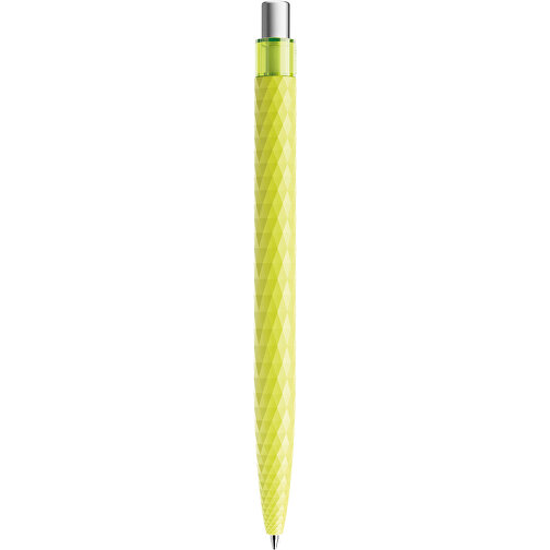 Prodir QS01 PMT Push Kugelschreiber , Prodir, gelbgrün/silber satiniert, Kunststoff/Metall, 14,10cm x 1,60cm (Länge x Breite), Bild 3