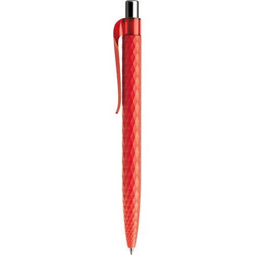 Prodir QS01 PMT Push Kugelschreiber , Prodir, rot/silber poliert, Kunststoff/Metall, 14,10cm x 1,60cm (Länge x Breite), Bild 2