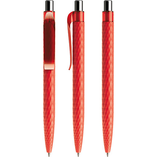 Prodir QS01 PMT Push Kugelschreiber , Prodir, rot/silber poliert, Kunststoff/Metall, 14,10cm x 1,60cm (Länge x Breite), Bild 6