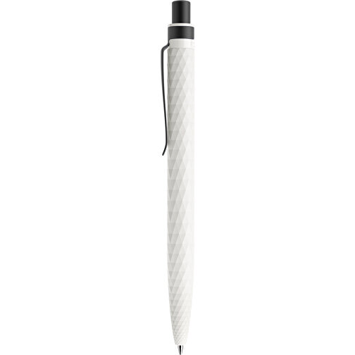 Prodir QS01 PMS Push Kugelschreiber , Prodir, weiß/schwarz satiniert, Kunststoff/Metall, 14,10cm x 1,60cm (Länge x Breite), Bild 2