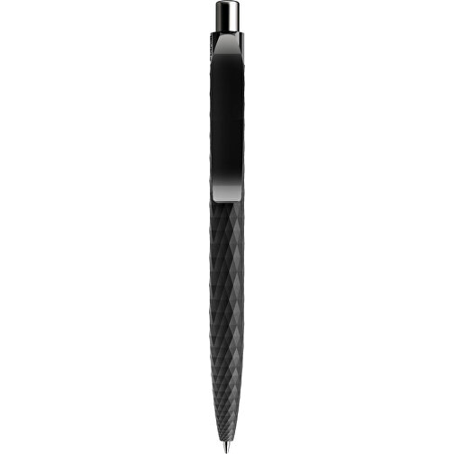 Prodir QS01 PMP Push Kugelschreiber , Prodir, schwarz/silber poliert, Kunststoff/Metall, 14,10cm x 1,60cm (Länge x Breite), Bild 1