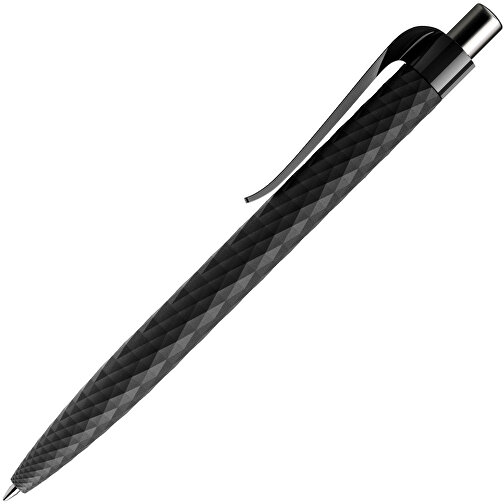 Prodir QS01 PMP Push Kugelschreiber , Prodir, schwarz/silber poliert, Kunststoff/Metall, 14,10cm x 1,60cm (Länge x Breite), Bild 4